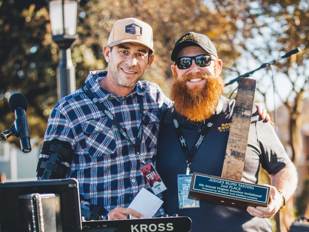 Andrew Yancey presents 2nd place award to KO Distilling