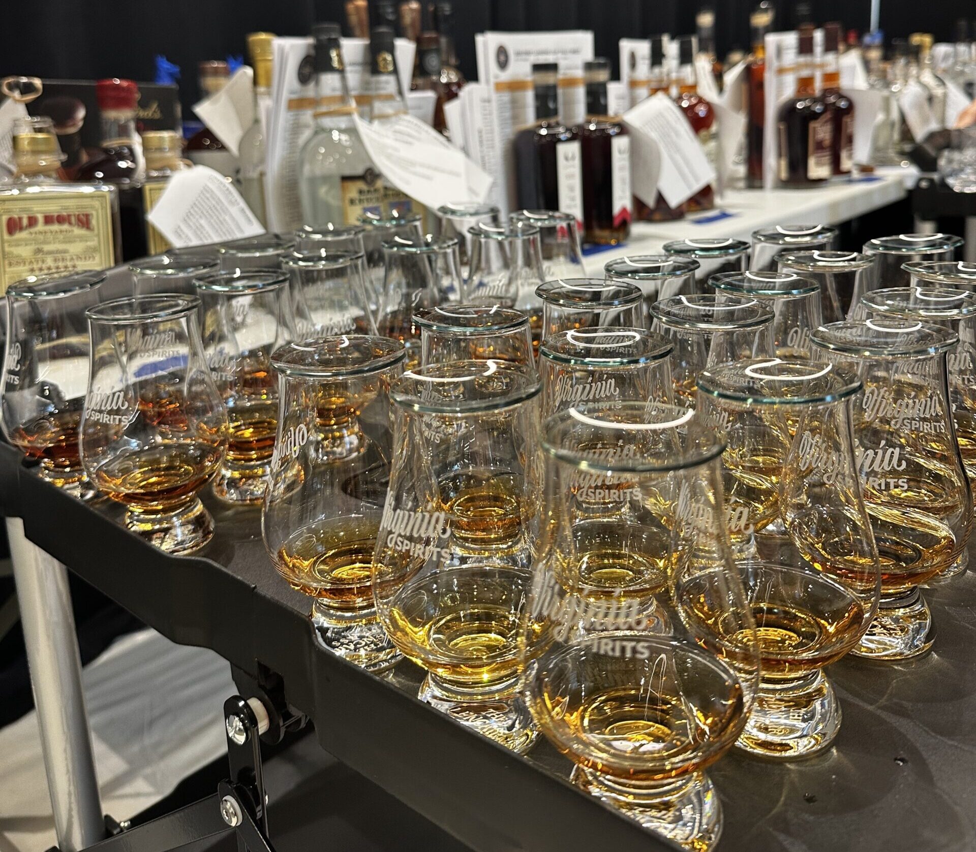 prepared Virginia whiskey samples at the First Landing Cup