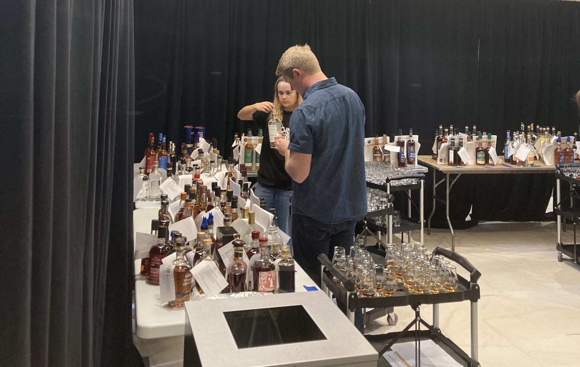 organizers prepare samples for the First Landing Cup