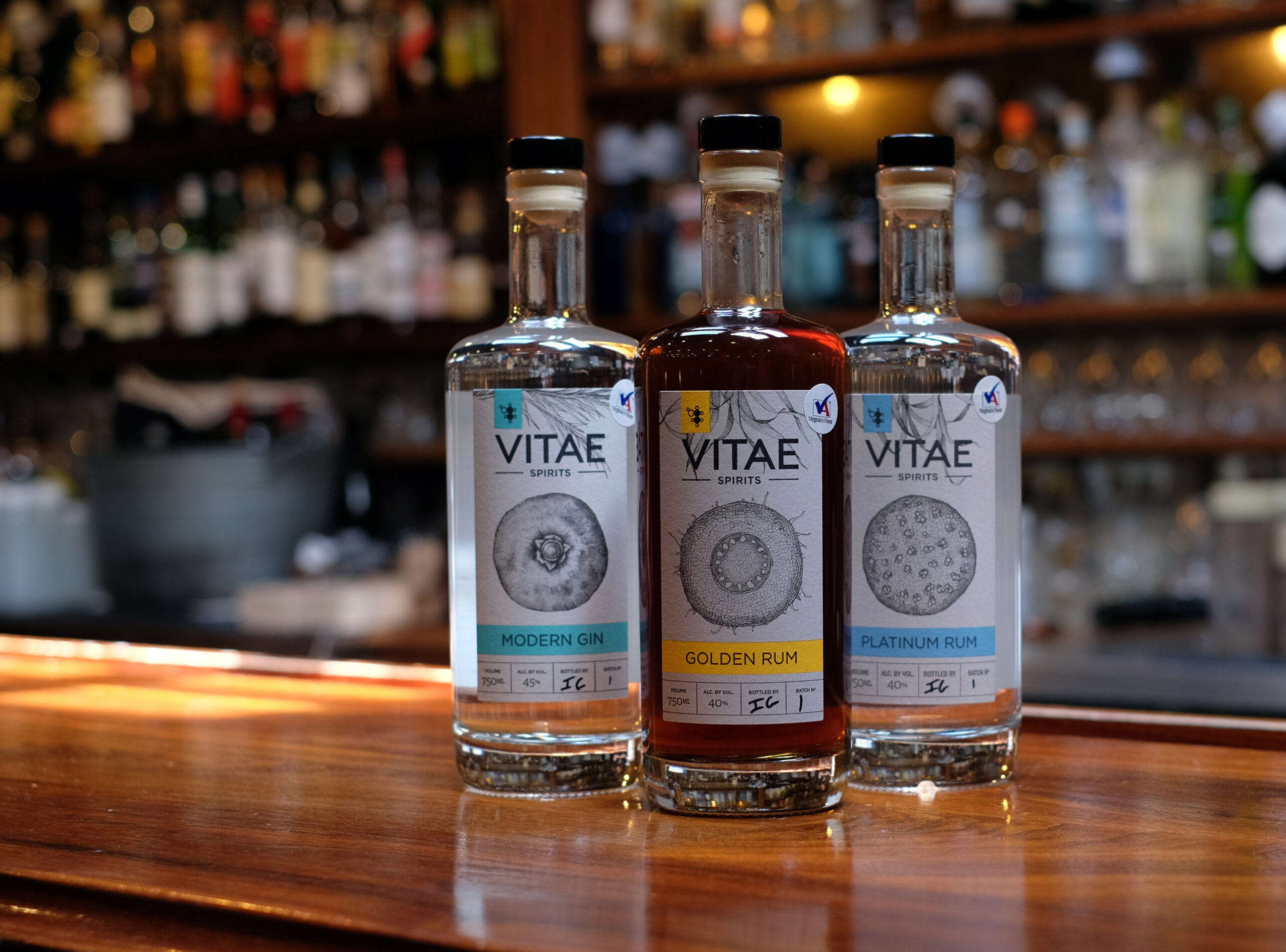 Vitae Spirits Distillery spirit bottles