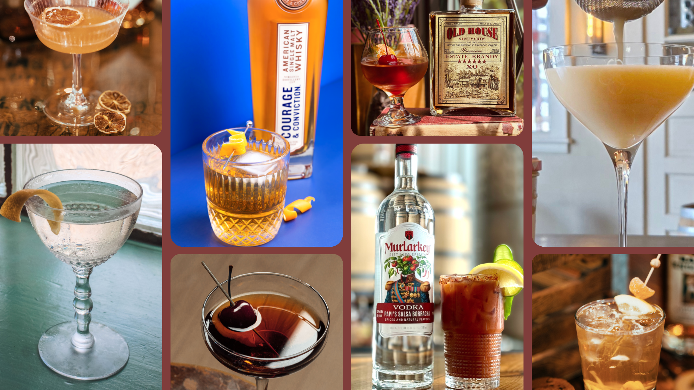 First Landing Cup cocktails collage