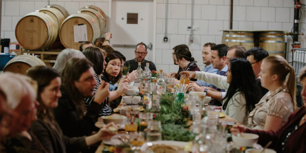 dinner at the distillery