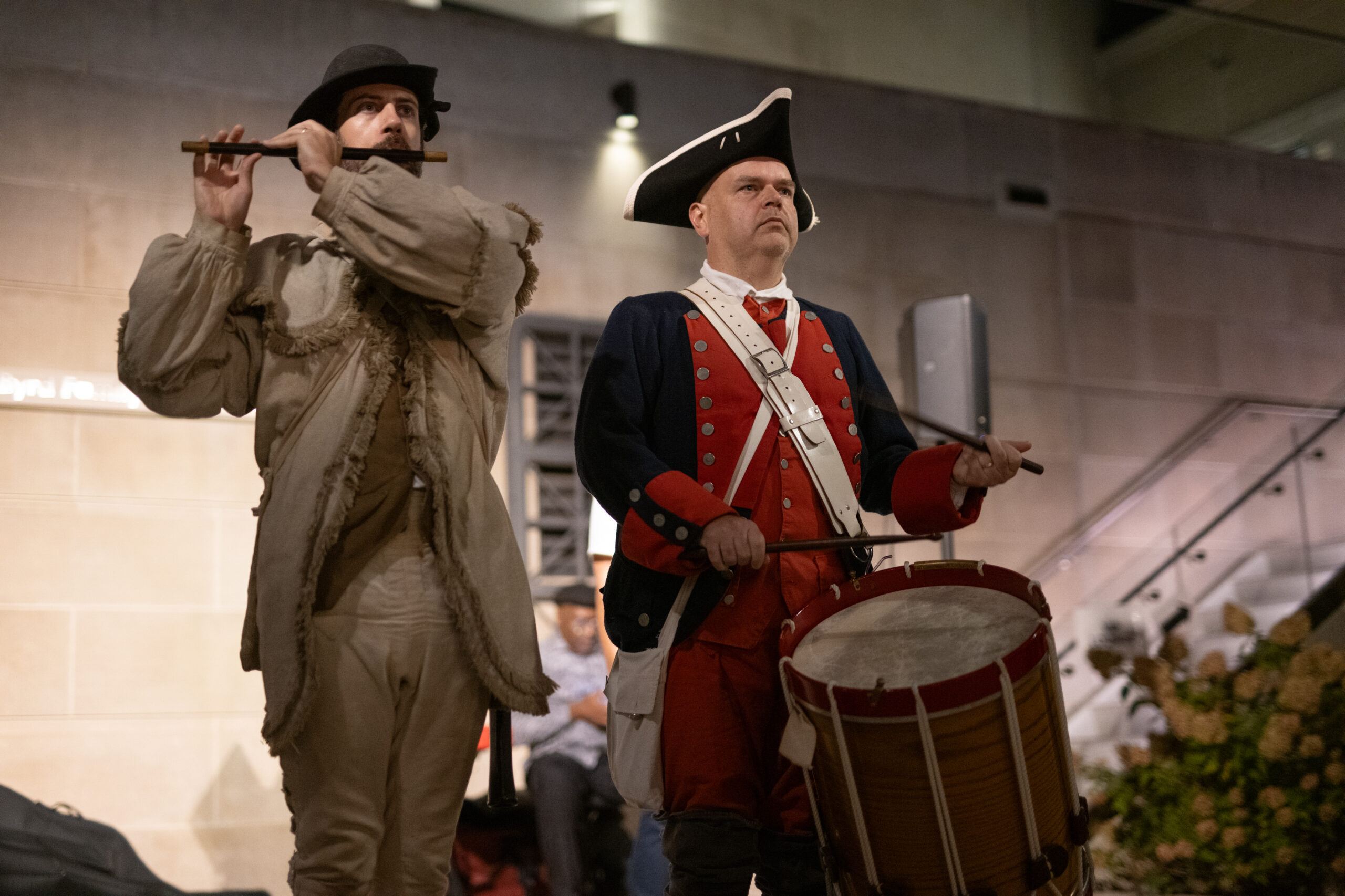Traditional fife and drum presentation at Virginia Distilled