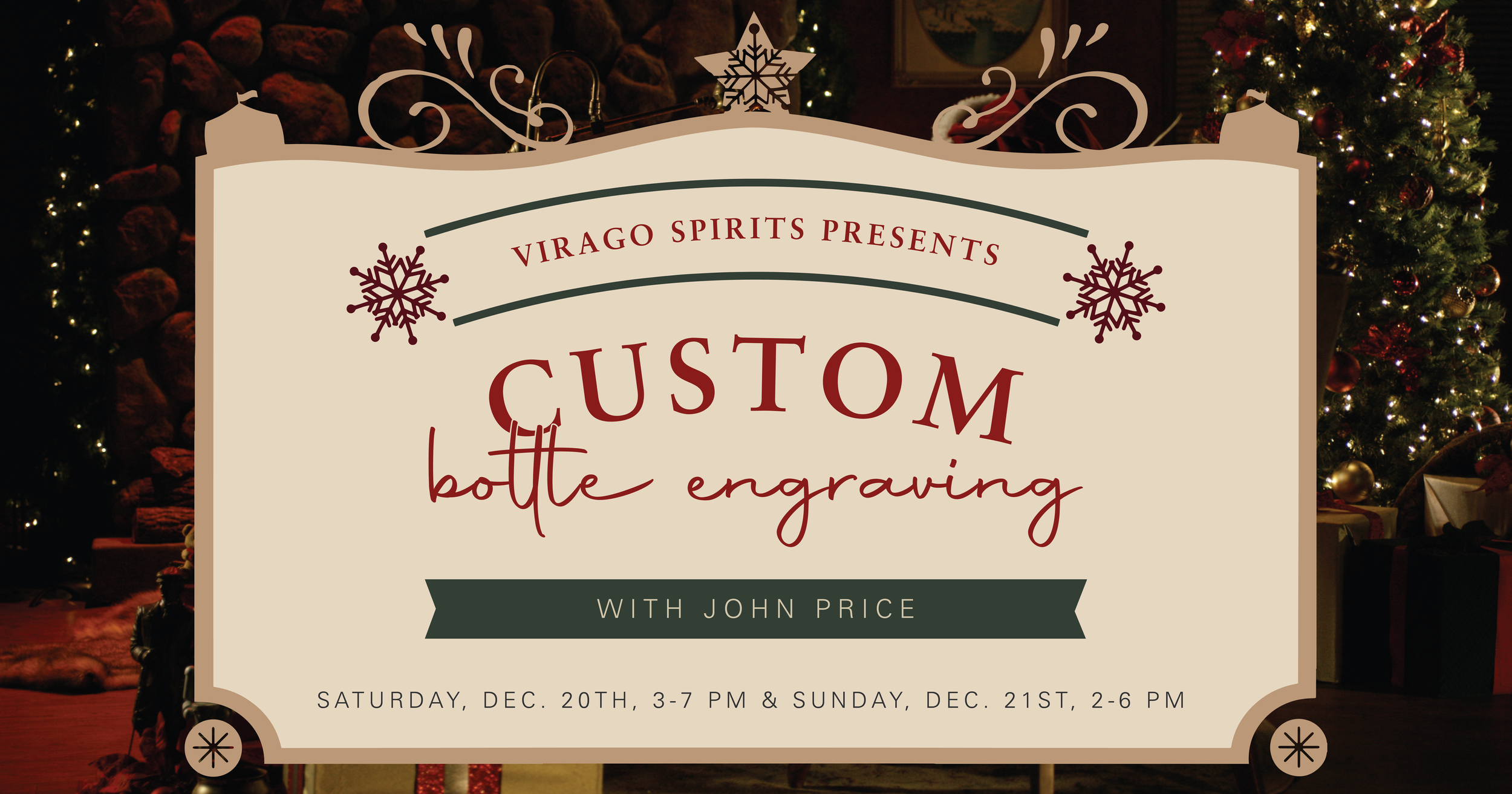 Holiday Bottle Engraving Event at Virago Spirits