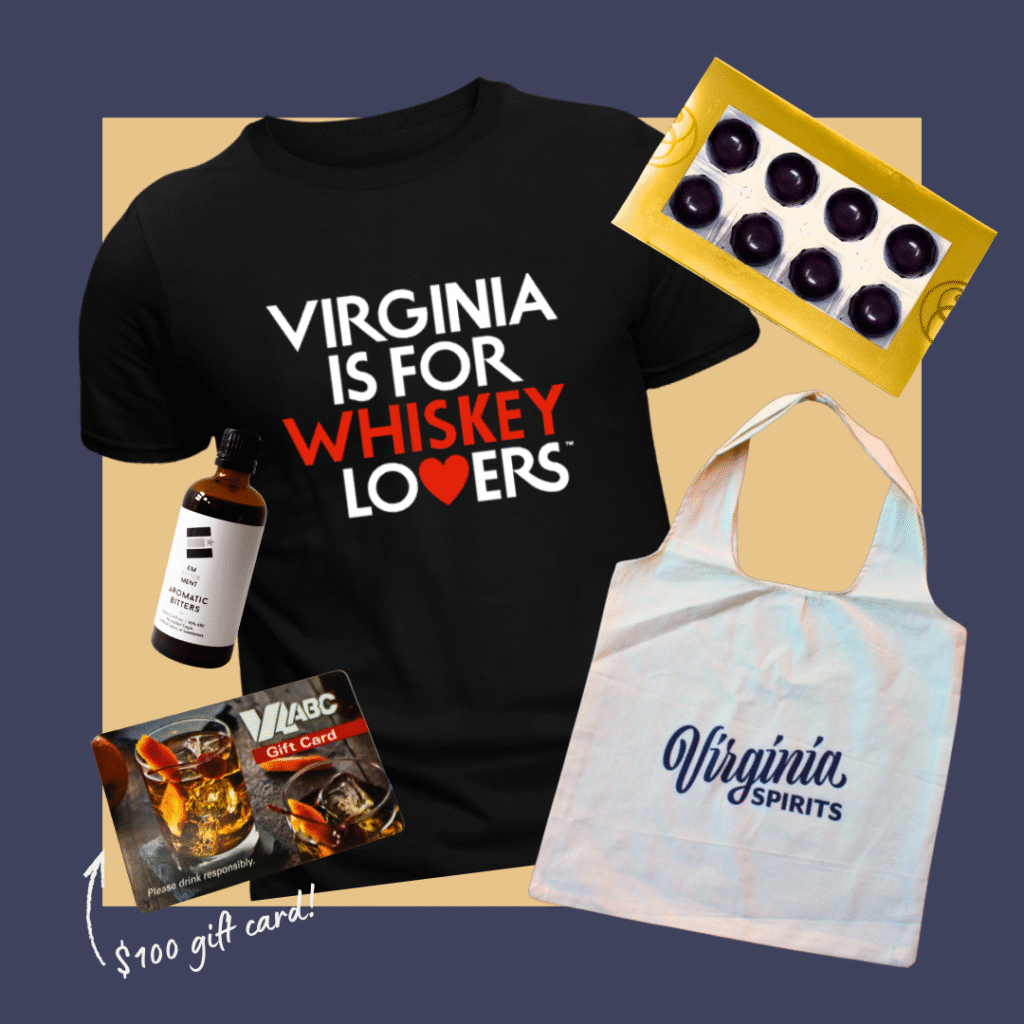 Passport Giveaway Items T-shirt, chocolate, tote bag, bitters, and a gift card