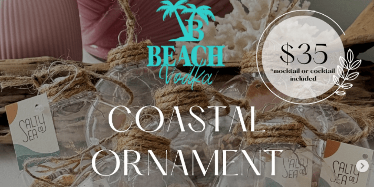 Beach Vodka Ornament Making